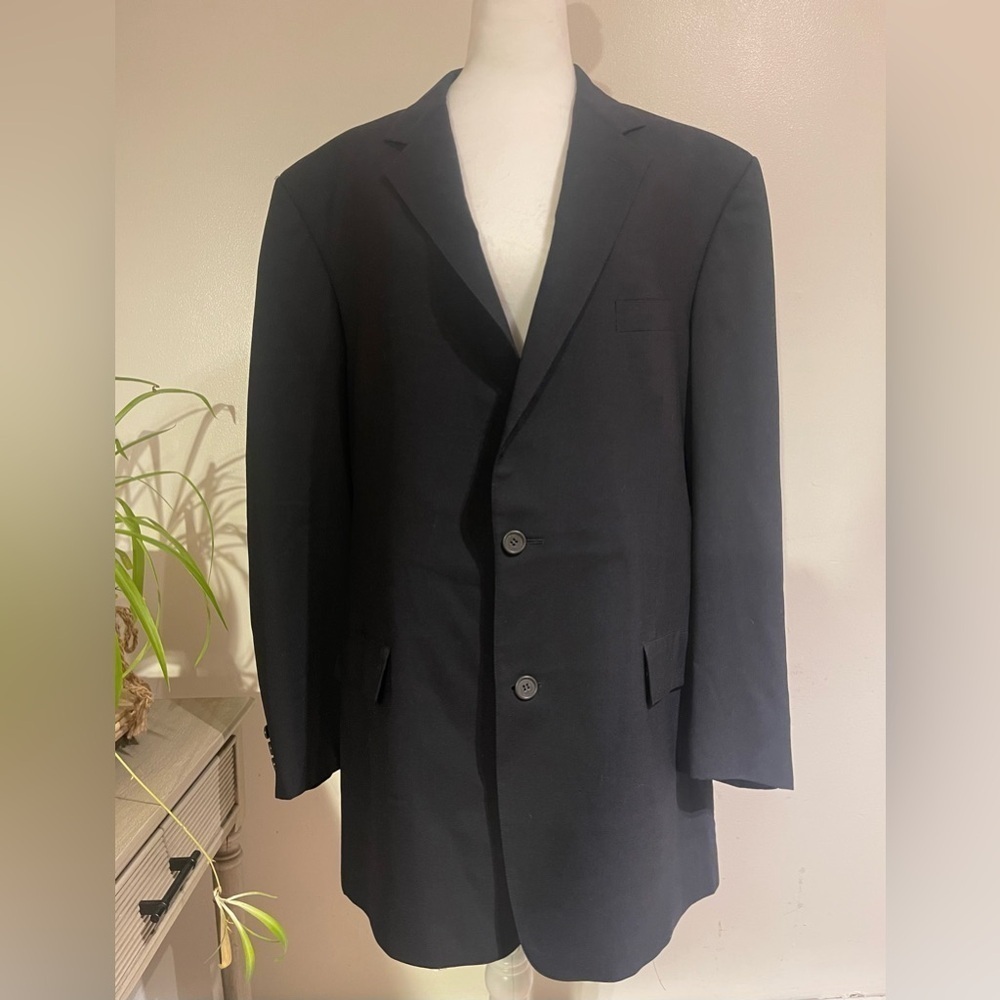 Brooks Brothers Brooks Ease Wool Dark Blue Blazer/Sports Coat Men's 45 Long USA - Picture 1 of 12